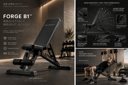 BRUMEMAT FORGE B1™ Precision Adjustable Strength Bench