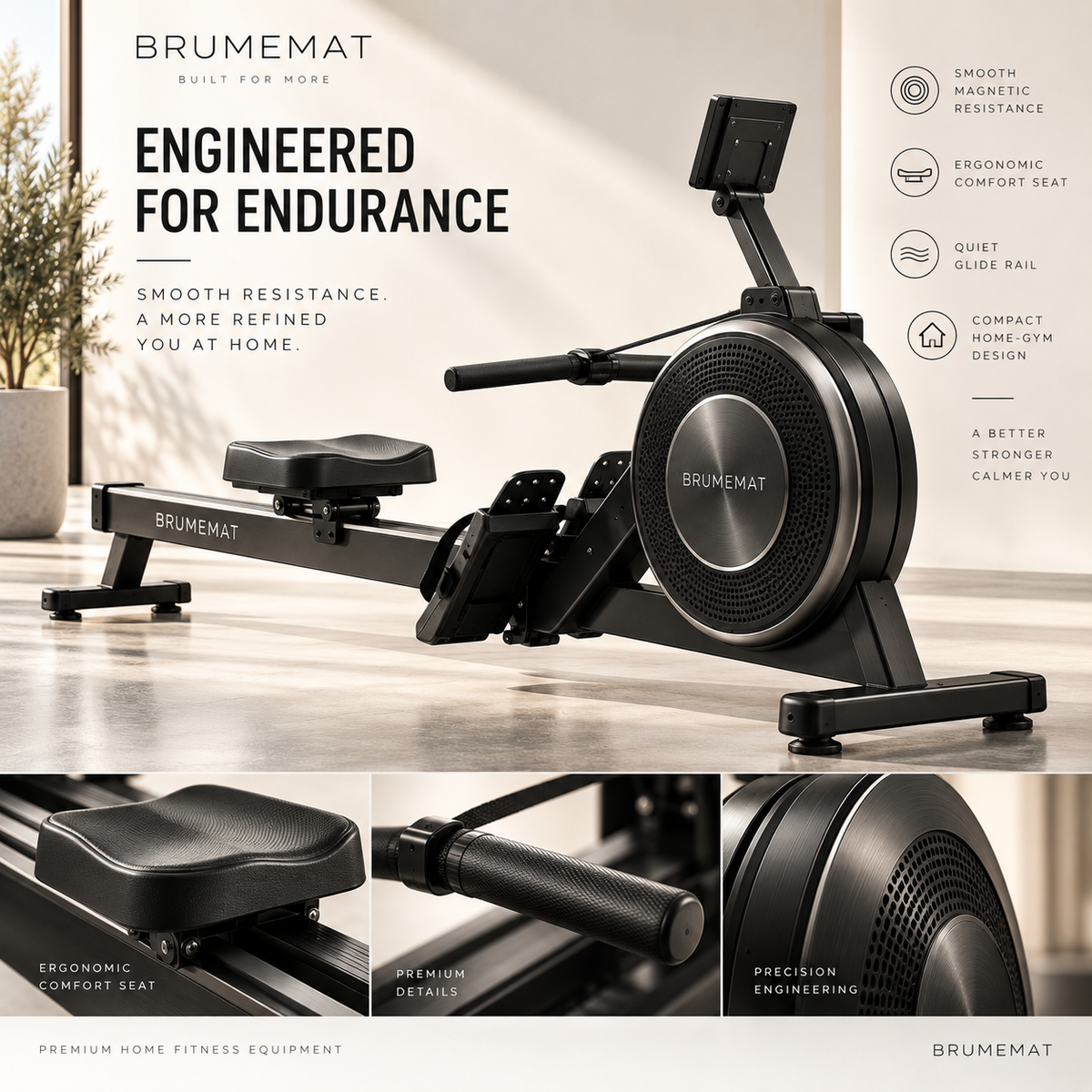BRUMEMAT ENDURA R1™ Precision Rowing Performance System