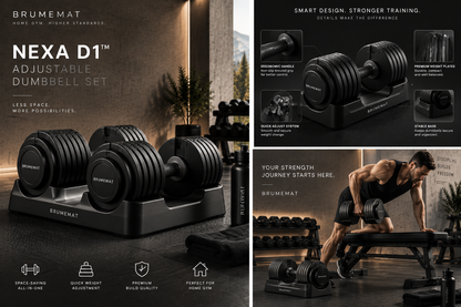 BRUMEMAT NEXA D1™ Precision Adjustable Dumbbell System