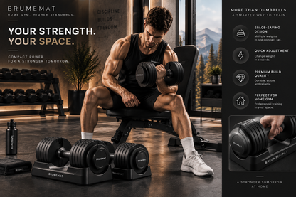 BRUMEMAT NEXA D1™ Precision Adjustable Dumbbell System