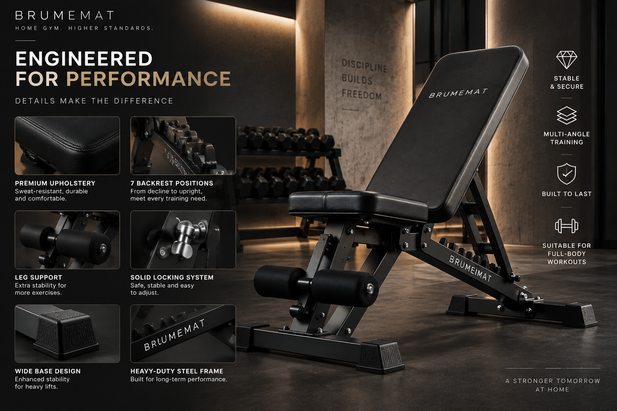 BRUMEMAT FORGE B1™ Precision Adjustable Strength Bench