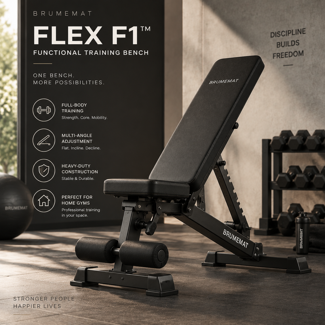 BRUMEMAT FLEX F1™ Multi-Functional Training Bench