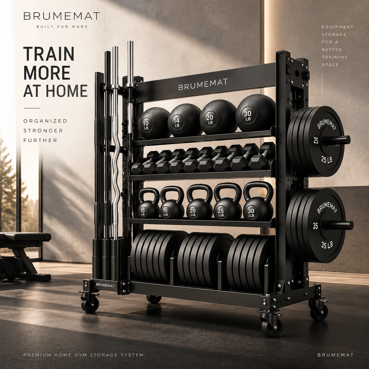 BRUMEMAT EQUIP S1™ Premium Gym Storage System